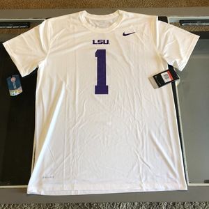 NWT Nike Dri-Fit LSU TIGERS FOOTBALL T-Shirt sz L
